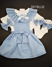 Load image into Gallery viewer, Gingham Pinafore Square Dress Whole Outfit 0m - 10 years