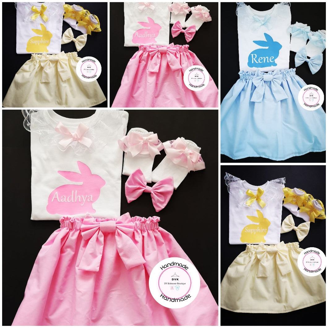 Bunny Plain Skirt Whole Outfit Newborn -10 years