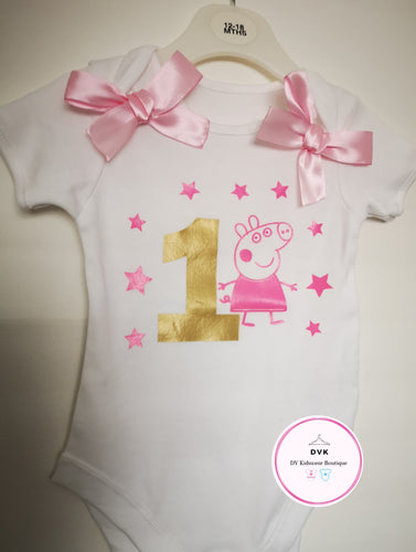 Peppa Birthday Vest 12-18 months