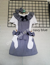 Load image into Gallery viewer, Gingham Pinafore Square Dress Whole Outfit 0m - 12 years