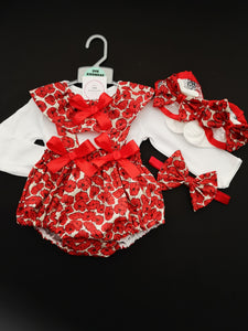 Poppies Prinny Bloomer 4 piece Outfit Newborn -24 months