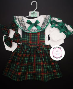 Green Tartan Dress Outfit 0M - 10 years