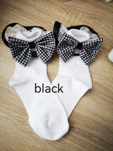 Load image into Gallery viewer, Gingham Lace Ankle Bow Sock 0m - 13 years
