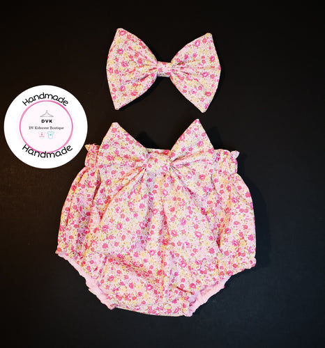 Readymade Bloomer and Hairbow 12-18 months