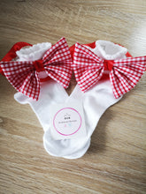 Load image into Gallery viewer, Gingham Lace Ankle Bow Sock 0m - 13 years