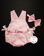 Load image into Gallery viewer, Plain Romper Outfit with Child Name 0m - 24 months