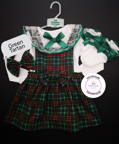 Green Tartan Dress Outfit 0M - 10 years