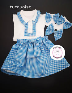 Gingham Skirts Uniform Outfit 2 years - 13 years