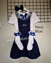 Load image into Gallery viewer, Plain Pinafore Personalised Dress Outfit 12m - 10 years