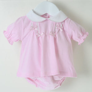 Pink Bloomer 2 piece Outfit 9-12 months but Small Fit to 3-6 months (READY TO POST)