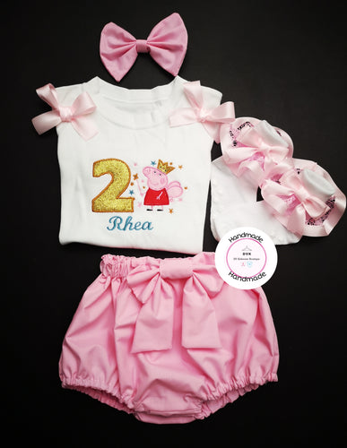 Peppa Birthday Bloomer Outfit 0m - 24 months