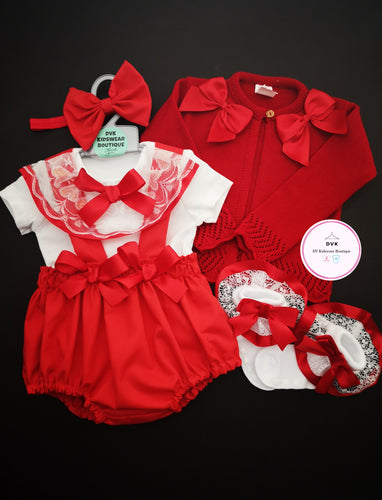 Baby Red Bundle 5 piece Outfit  0m-24 months