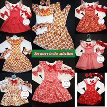 Load image into Gallery viewer, Halloween/Christmas/Valentines Prinny Square Dress 4 piece Outfit Newborn -5 years