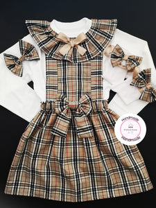 Caramel Tartan Square Dress Style Outfit 0m - 10 years