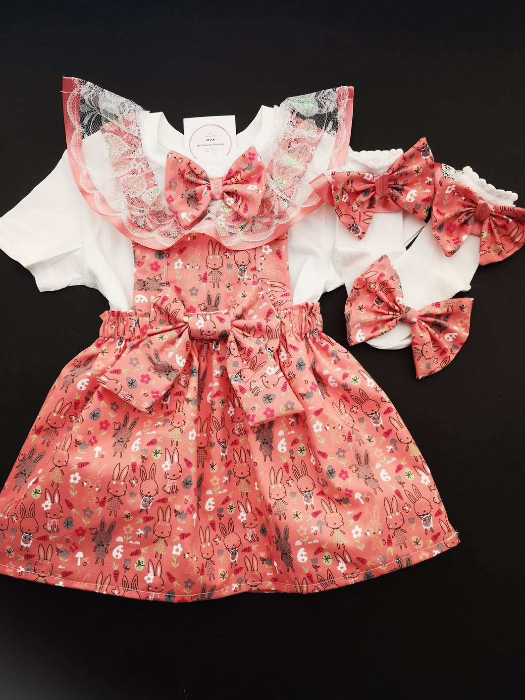 Easter Prinny Dress 4 piece Outfit Newborn - 5 years