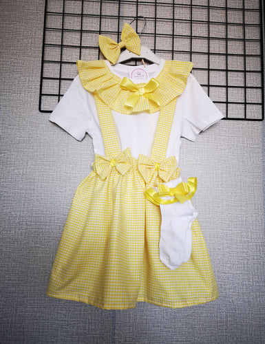 Gingham Two Strap Dress Outfit Newborn - 10 years