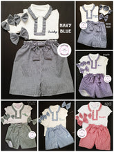 Load image into Gallery viewer, Gingham Personalised Short Uniform Outfit 2 years - 13 years