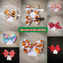 Load image into Gallery viewer, Halloween/Christmas/Valentines 5 inch Hairbow ( baby headband/clip )