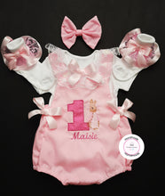 Load image into Gallery viewer, Flopsy Bunny Birthday Romper Outfit 0m - 24 months