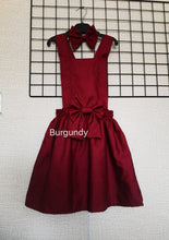 Load image into Gallery viewer, Plain Pinafore Dress and Hairbow 0m - 10 years