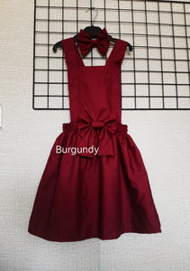 Plain Pinafore Dress and Hairbow 0m - 10 years