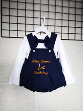 Load image into Gallery viewer, Birthday Boy Plain Romper 2 piece Outfit 0m -24 months