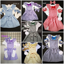 Load image into Gallery viewer, Gingham Pinafore Square Dress Whole Outfit 0m - 10 years