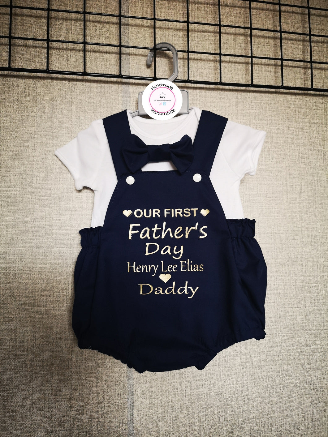 Father's Day Romper Whole Outfit 0m -24 months