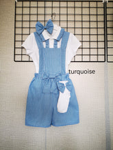 Load image into Gallery viewer, Gingham Playsuit School Uniform Outfit 2 years - 5 years