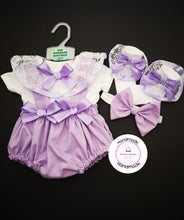 Load image into Gallery viewer, Plain Pinafore Bloomer Outfit Newborn -24 months