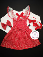 Load image into Gallery viewer, Halloween/Christmas/Valentines Prinny Square Dress 4 piece Outfit Newborn -5 years