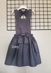 Plain Pinafore Dress and Hairbow 0m - 10 years