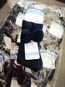 Pompom Knee Length Sock