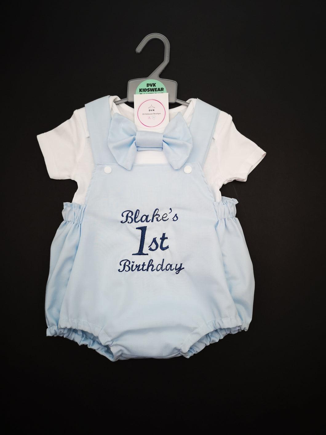 Birthday Boy Plain Romper 2 piece Outfit 0m -24 months