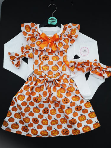 Halloween Prinny Square Dress 4 piece Outfit Newborn -5 years