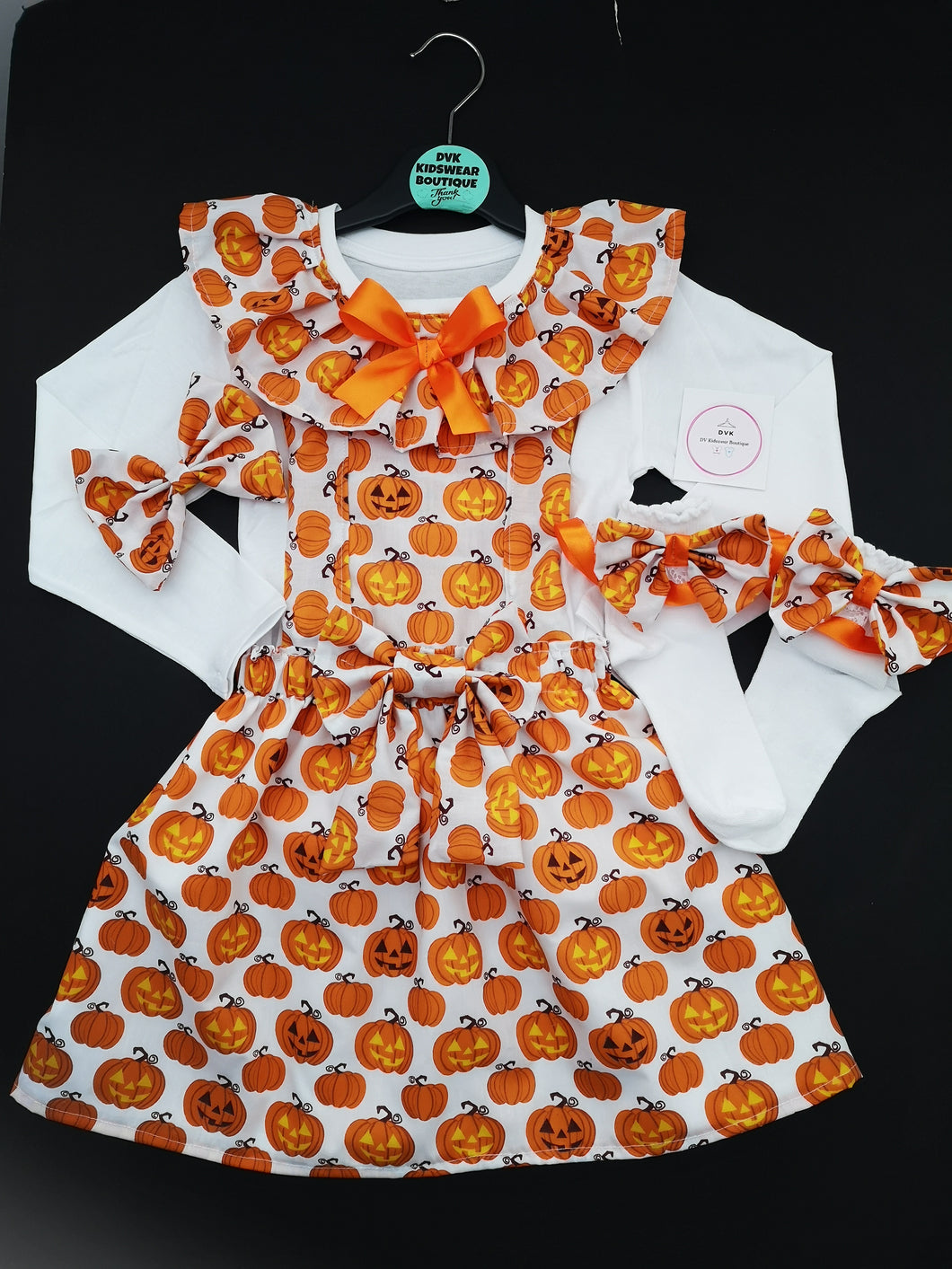 Halloween Prinny Square Dress 4 piece Outfit Newborn -5 years