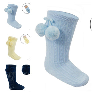 Pompom Knee Length Sock