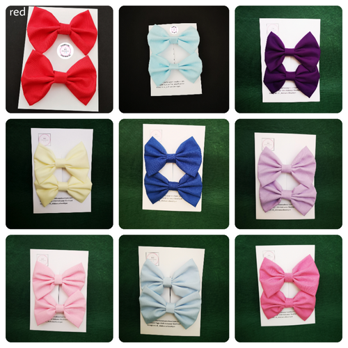 Plain Pigtail Bow 2 piece 3.5 inch