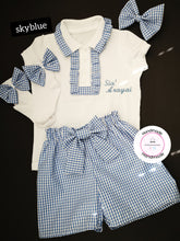 Load image into Gallery viewer, Gingham Personalised Short Uniform Outfit 2 years - 13 years