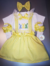 Load image into Gallery viewer, Gingham Three Bunnies Dress Outfit Newborn - 10 years