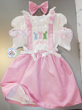 Load image into Gallery viewer, Gingham Three Bunnies Dress Outfit Newborn - 10 years