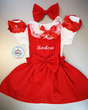 Load image into Gallery viewer, Plain Pinafore Personalised Dress Outfit 0m - 10 years