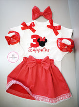 Load image into Gallery viewer, Minnie Inspired Birthday Whole Outfit Newborn -5 years