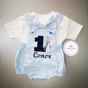 Peter Bunny Romper Birthday Outfit 0m -24 months