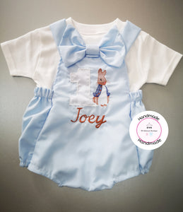 Peter Bunny Romper Birthday Outfit 0m -24 months