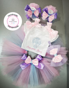 Christening Cross Tutu Outfit 6m- 5 years