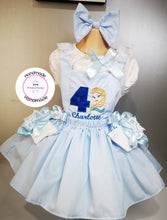 Load image into Gallery viewer, Elsa Inspired Birthday 5 piece Whole Outfit