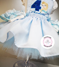 Load image into Gallery viewer, Elsa Inspired Birthday 5 piece Whole Outfit