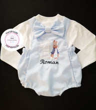 Load image into Gallery viewer, Peter Bunny Romper Birthday Outfit 0m -24 months