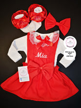 Load image into Gallery viewer, Plain Pinafore Personalised Dress Outfit 0m - 10 years